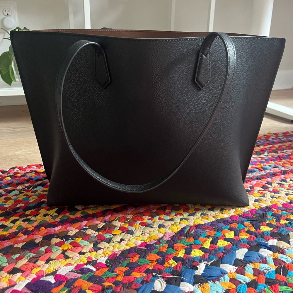 Quince leather Triple Compartment Tote